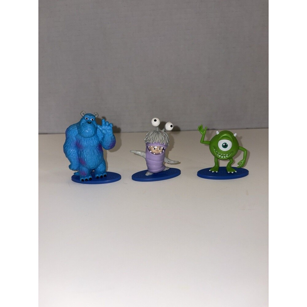 Disney Monsters Inc Lot of Sully, Boo, Wazowski Toy/Cake Toppers